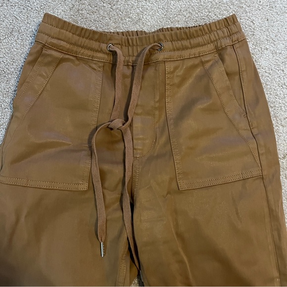 Joes Jeans Sienna Tan Coated Adjustable Waist Jogger Pants XS - Picture 9 of 10